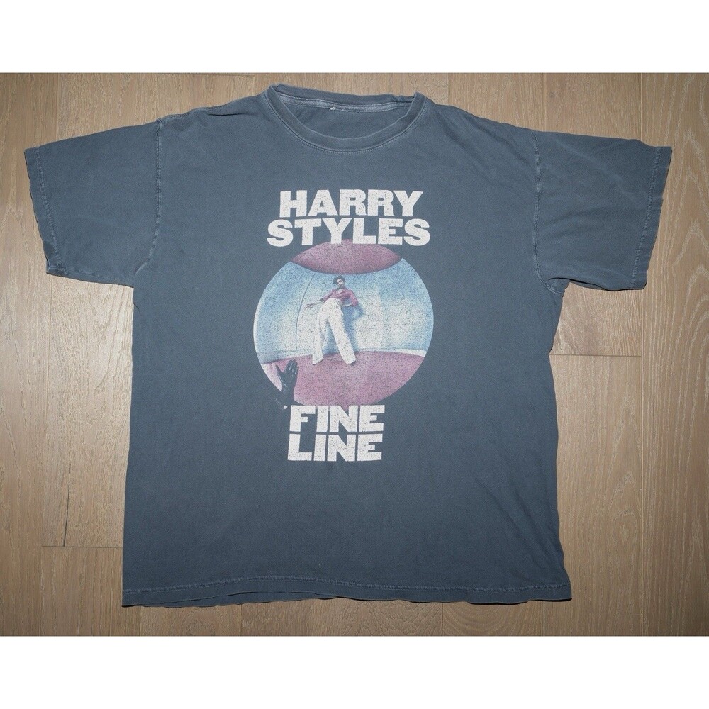 Harry Styles Fine Line T-Shirt TPWK Large Blue Faded Concert Promo Graphic Tee